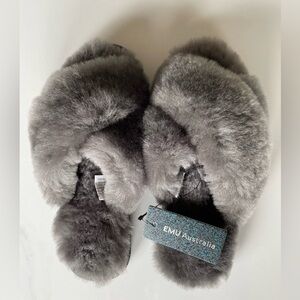 NWT EMU Australia x Free People Mayberry  ShearlingGray 100%Sheepskin M6/W7